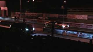 09 C63 AMG vs 08 E420 CDI  18 mile dragrace [upl. by Erdnael]