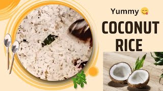 Coconut Rice  Variety Rice for Lunch Box  தேங்காய் சாதம்  Tasty Variety Rice Recipe in Tamil [upl. by Aihsrop]