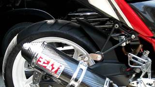 Honda CBR 250R Exhaust Yoshimura TRC USA cbr 250 club 69 duff [upl. by Gnot]