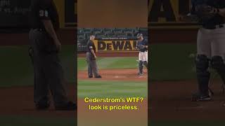 Funniest Warm Up Pitch EVER Thyago Vieira amp Gary Cederstrom mlb [upl. by Lehcin876]