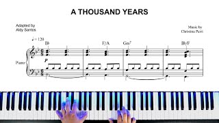 A Thousand Years  Christina Perri Piano Cover  Sheet music [upl. by Analart]