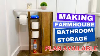 Farmhouse Style 2x6 Bathroom Storage [upl. by Nadya]