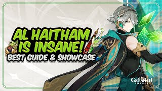 COMPLETE ALHAITHAM GUIDE Best Alhaitham Build  Artifacts Weapons amp Showcase  Genshin Impact [upl. by Hevak]