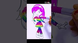 Baby Doll🌈🔴🟡🟢easy way to coloring for kids Drawing Basicssskidstv [upl. by Jimmy]