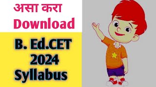 Download B Ed CET Syllabus 2024sciencecorridor6339 [upl. by Hijoung]