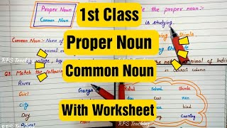 Proper And Common Noun for Class 1 With Worksheet Class 1 English Grammar Common Noun Proper Noun [upl. by Skelly771]