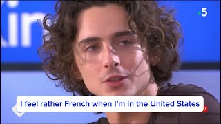 Interview with Timothée Chalamet in French with English translation [upl. by Kneeland]