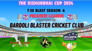 🔴LIVE  BARDOLI BLASTERS SEASON 6  2024  DAY 4  MATCH 6  FOOD LAND XI VS ATLANTA PARAMVEER XI [upl. by Kalil]