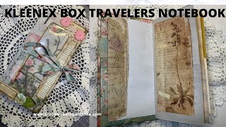 QUICK AND EASY TRAVELERS NOTEBOOK ADDING INSERTS  FROM KLEENEX BOX [upl. by Sherer]