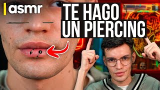 ASMR español roleplay para dormir te hago piercings [upl. by Eimrots]