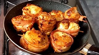 COMO FAZER MEDALHÃO DE FRANGO COM BACON FÁCIL e delicioso [upl. by Eetsirhc]