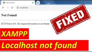 localhost http error 404 the requested resource is not found on xampp apache server localhost [upl. by Taima535]