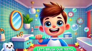 Brush Brush Brush Your Teeth – SingAlong Song  Nursery Rhymes amp Kids Songs  Kindergarten [upl. by Marih]