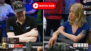 Phil Hellmuth Cate Hall Brunson Cantu  Livestream Poker Cash Game [upl. by Ajin926]