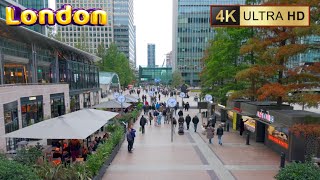 40 Minutes in Canary Wharf Modern Skyscrapers and Empty Streets 4K60 [upl. by Egroej195]