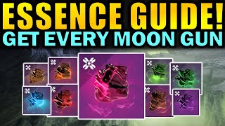 Complete ESSENCE GUIDE  Get EVERY Moon Weapon  ALL Weapon Part Locations  Destiny 2 [upl. by Ynaitirb]