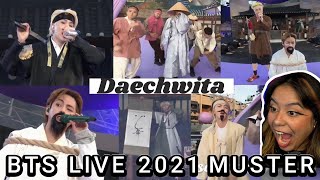 BTS  Daechwita 방탄소년단  대취타 Live 2021 Muster Sowoozoo  REACTION [upl. by Ednihek]