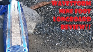 Surfboard Review Wavestorm Nine Foot Longboard Review [upl. by Nywnorb]