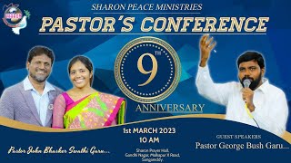 9th Church Anniversary SANGAREDDY  Pastors Conference  01032023  Sharon  Pst John Bhasker [upl. by Aikemahs]