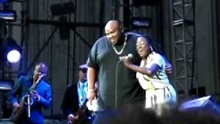 Sharon Jones serenades Rashawn Ross of the Dave Matthews Band [upl. by Minny]