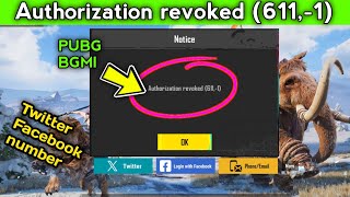 Authorization revoked 6111 Pubg BGMI authorization revoked 611 problem Fix New update ll [upl. by Heigl]