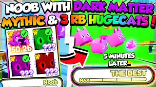 450B DMG NOOB WITH DARK MATTER MYTHIC DOMINUS ALIENUS amp 3 RB HUGECATS  Pet Simulator X Roblox [upl. by Etterraj102]