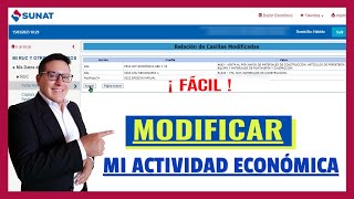 Actualizar  modificar o agregar mi actividad económica en mi ficha RUC  Sunat 2023 [upl. by Dallas]