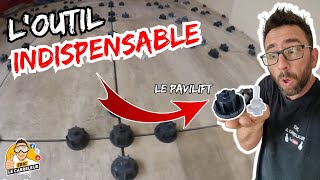 POSER DU CARRELAGE au sol avec des croisillons autonivelant PAVILIFT [upl. by Ribak]