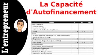 Comprendre et calculer la capacité dautofinancement sur Excel [upl. by Walsh498]