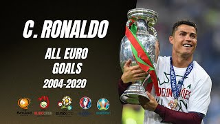 Cristiano Ronaldo  All 14 Euro Goals 20042020 [upl. by Anaib411]