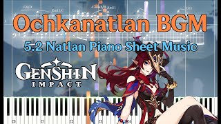 Ochkanatlan BGM ｢Ashes of Presumption｣  Genshin Impact 52 OST Piano Tutorial [upl. by Enicnarf]