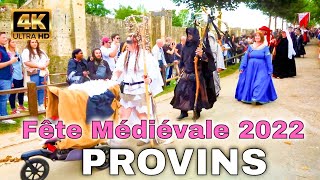 🇫🇷Provins France 4K  Les Médiévales de Provins  Medieval Costume Parade  June 26 2022 [upl. by Eeresid635]