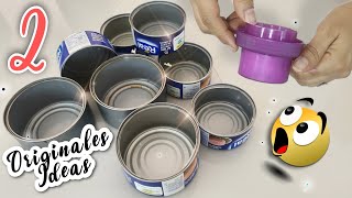 2 SORPRENDENTES y Útiles Ideas con Material Reciclado Latas de Atún ♻️ Tapa Plástica Manualidades [upl. by Nader]