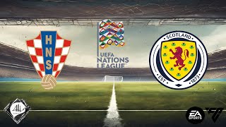 Croácia x Escócia  3 Rodada UEFA Nations League  EA FC [upl. by Pelson80]