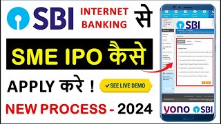 How To Apply SME IPO Online Through ASBA  How To Apply SME IPO Online Through SBI Net Banking [upl. by Neit641]