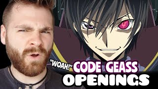 I FORGOT HOW GOOD THESE ARE  CODE GEASS Openings 15  New Anime Fan  REACTION [upl. by Bahner]