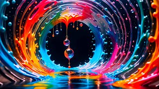 Into The Dream  Mesmerizing Ultra HD 4K Liquid Vibrant Art Screensaver No Sound Copyright Free [upl. by Pauiie]