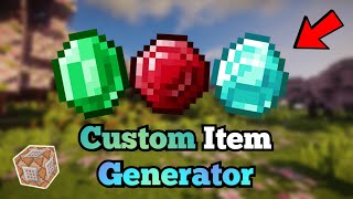 How to Make a Custom item Generator in Minecraft  Command Block Tutorial [upl. by Rafat]