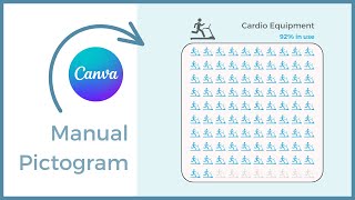 How to manually make a Pictogram in Canva  step by step [upl. by Durrej]