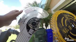 How to change a Harbor Freight Chicago Electric Miter saw blade [upl. by Gennie]