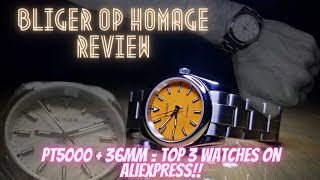 Bliger 36mm Watch Review Rolex Oyster Perpetual Homage PT5000 Movement [upl. by Esyned383]