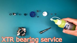 Full service SPD bearing overhaul  Shimano XTR PDM91009120 [upl. by Kerrie726]