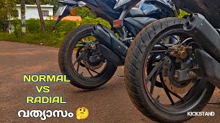 Normal VS Radial Tyre  വിത്യാസം 🤔  ഇതിൽ ഏത് വാങ്ങും 😲Kickstand Malayalam [upl. by Ninos]