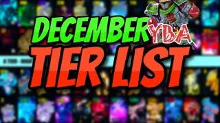 YBA NEW OFFICIAL YBA DECEMBER SKIN TRADING TIER LIST DECEMBER 25 2023 CHRISTMAS [upl. by Feune913]