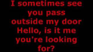 LIONEL RICHIE  HELLO LYRICS [upl. by Philip]