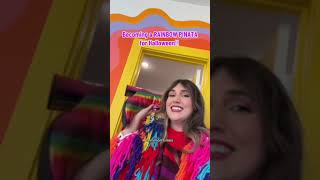 Becoming A Rainbow Pinata For Halloween  Rainbow Outfit Styling [upl. by Canon]