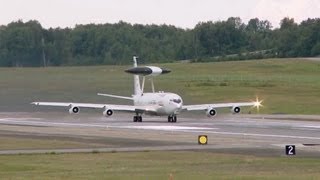 USAF Boeing E3 Sentry AWACS Takeoff [upl. by Colleen]