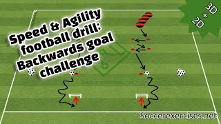 Speed amp Agility football drill Backwards goal challenge  Soccer Exercises  307 [upl. by Loftus581]