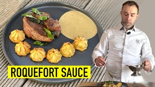 DELICIOUS BLUE CHEESE SAUCE I How to make roquefort sauce for steak or pasta [upl. by Eddana616]