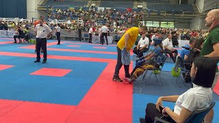 Light contact 50kg girls 29Hungarian WAKO World Cup Kickboxing [upl. by Kcirddes779]